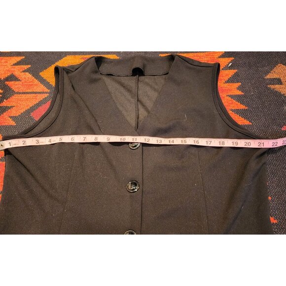 NEW Women's Black Button-Up Vest XXL 98% Polyester 5% Spandex Tailored Fit. - Picture 5 of 8